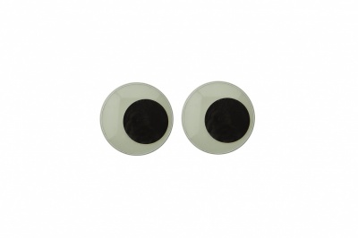 Глазки для игрушек, круглые, с бегающими зрачками, 8 мм/упак.50+/-2 шт, цв. -черно-белые - купить в Перми. Цена: 15.88 руб.