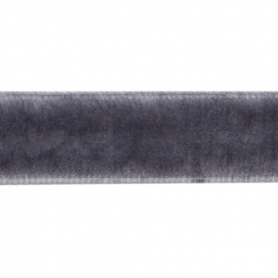 Лента бархатная нейлон, шир.12 мм, (упак. 45,7м), цв.189-т.серый - купить в Перми. Цена: 457.61 руб.
