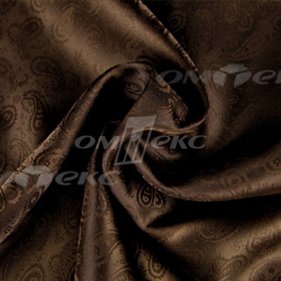 Ткань подкладочная жаккард Р14098, 19-1217/коричневый, 85 г/м2, шир. 150 см, 230T - купить в Перми. Цена 166.45 руб.