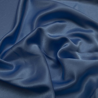 Поли креп-сатин 16-4132, 125 (+/-5) гр/м2, шир.150см, цвет голубой - купить в Перми. Цена 155.57 руб.