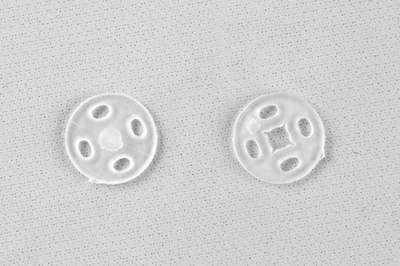Кнопки пришивные пластиковые 10 мм, блистер 24шт, цв.-прозрачные - купить в Перми. Цена: 48.41 руб.