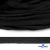 Шнур плетеный d-8 мм плоский, 70% хлопок 30% полиэстер, уп.85+/-1 м, цв.- чёрный - купить в Перми. Цена: 735 руб.