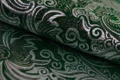 Ткань костюмная жаккард, 135 гр/м2, шир.150см, цвет зелёный№4 - купить в Перми. Цена 441.94 руб.