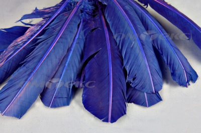 Декоративный Пучок из перьев, перо 23см/синий - купить в Перми. Цена: 12.34 руб.