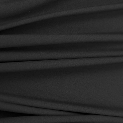 Костюмная ткань с вискозой "Рошель", 250 гр/м2, шир.150см, цвет чёрный - купить в Перми. Цена 438.12 руб.